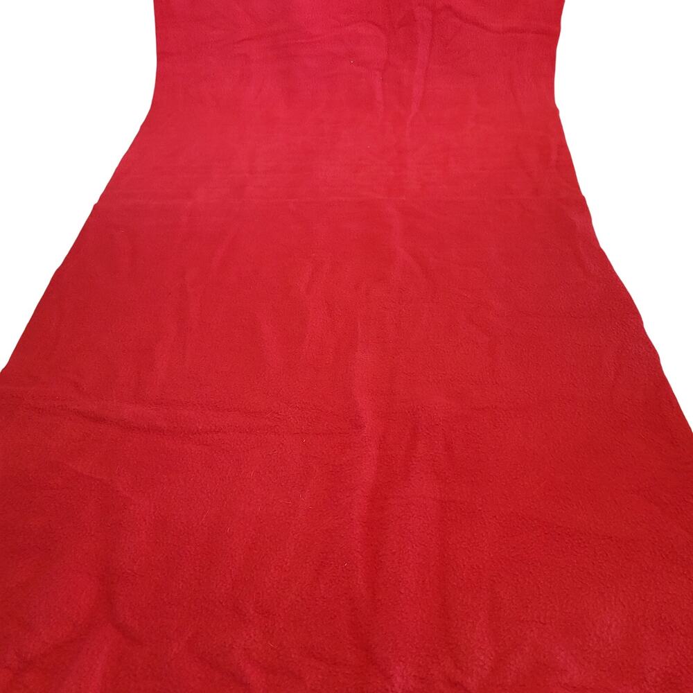 Red Fleece Fabric 62 x 28" Soft Warm Material for Craft Sewing Unbranded Remnant